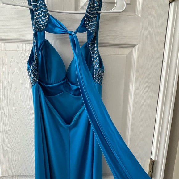 Cache Blue Embellished Prom Dress - Picture 2 of 4